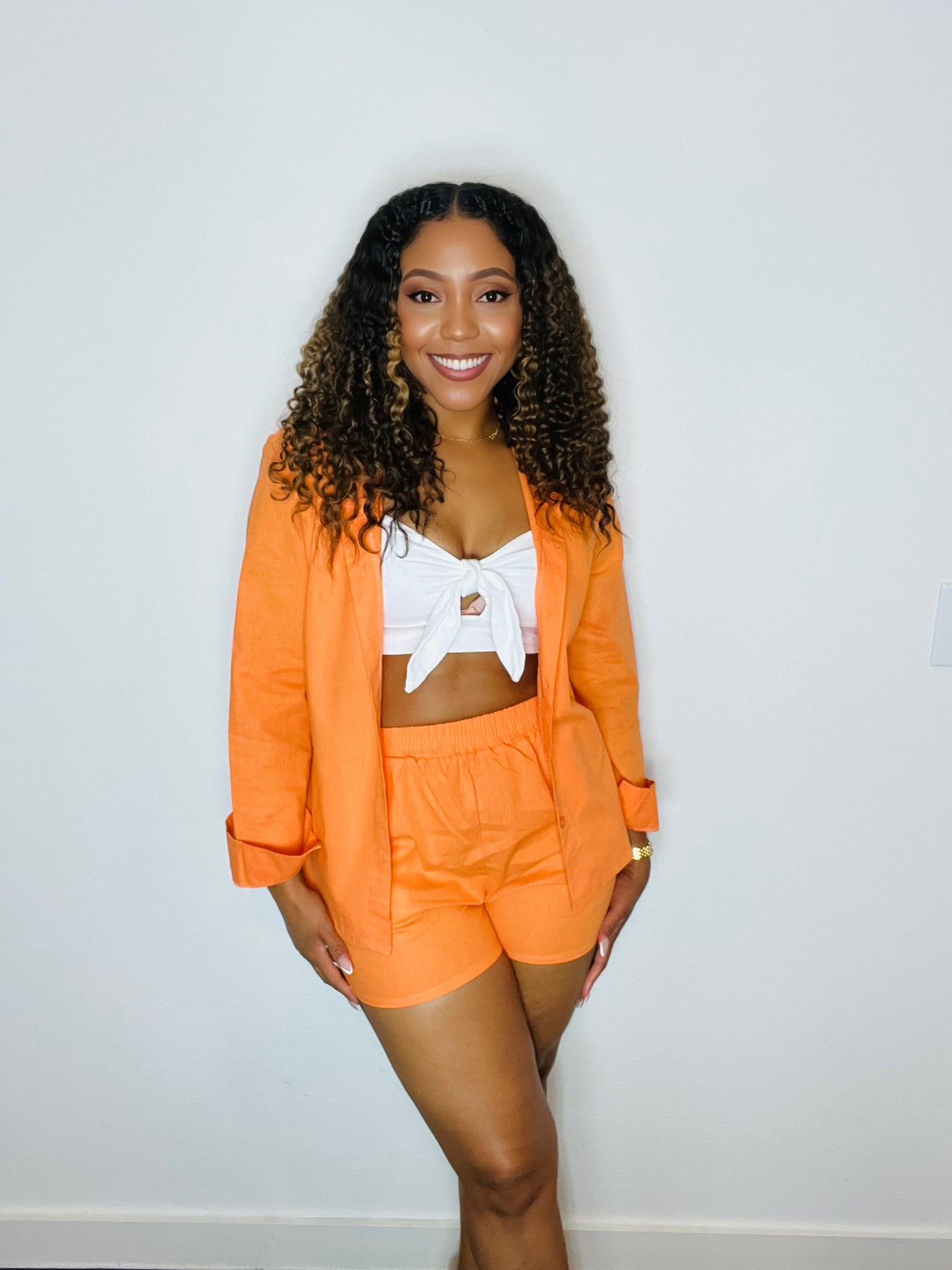 Dreamsicle Shorts Set (Orange)